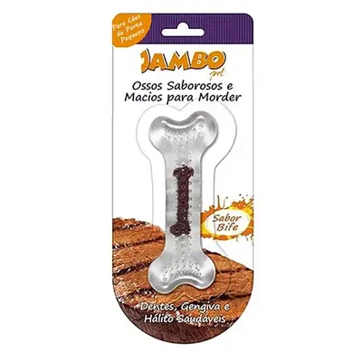 Brinquedo Cães Jambo Osso Silicone Boninho Grande Bife