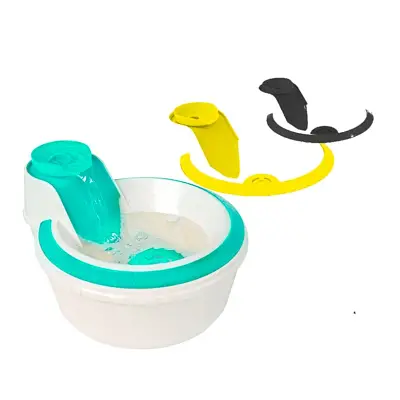 Fonte Bebedouro Colors Petlon Verde Tiffany, Amarelo e Preto 220v