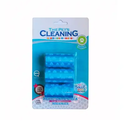 Refil Kit Cata Caca Azul The Pet S Brasil C/3 Unidades