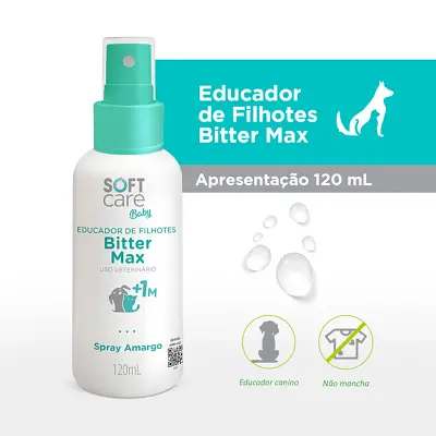 Spray Educador Soft C. Bitter Max Cães Gatos Filhotes 120ml