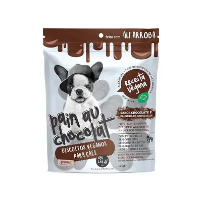 Biscoito Oh LàLà Cães Filhotes Veganos Pain Au Chocolat 120g