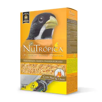 Ração Nutrópica Farinhada Úmida Passeriformes Mel e Ovos 1kg