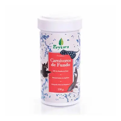 Ração Para Peixes Poytara Carnívorosde Fundo 130g