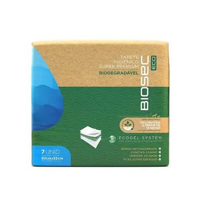 Tapete Higiênico Para Cães Biosec Eco 60x55cm 7 Unidades