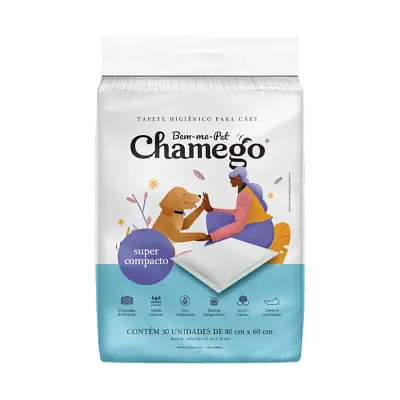 Tapete Higiênico Compacto Chamego 80X60cm 30 Unidades