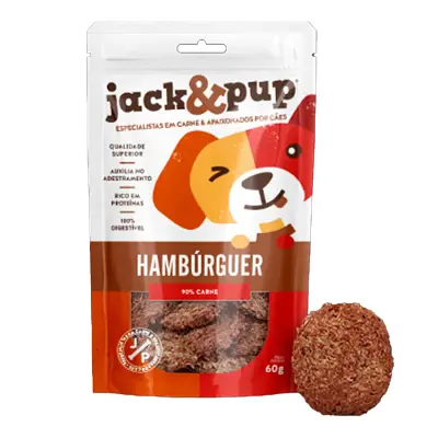 Petisco para Cães Beef Jerk Hamburg Jack&Pup 60g