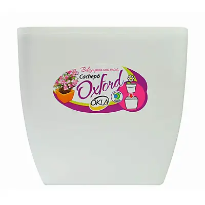 Vaso Oxford Quadrado Branco Okla 6L