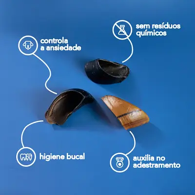Natty Chews Acarajé Casco Bovino Desidratado 3 unidades