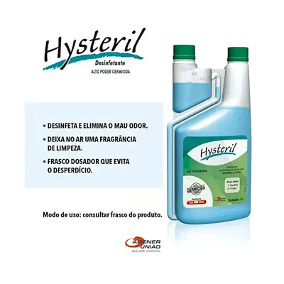 Desinfetante Bactericida Concentrado Hysteril Agener 1L