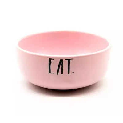 Kit Cerâmica Pet Injet Drink e Eat Rosa 700ml
