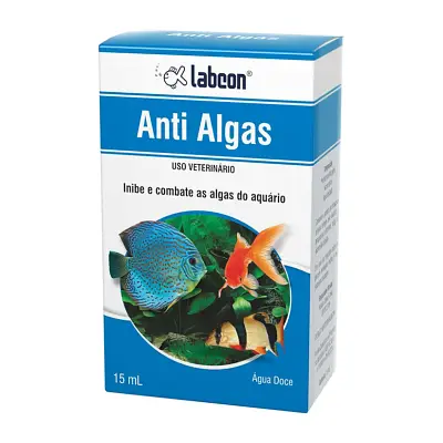 Condicionador De Água Para Aquário Antialgas Labcon 15ml