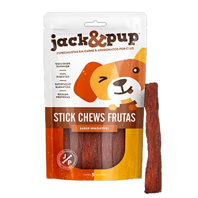 Petisco para Cães Sticks Chews Frutas Jack&Pup 60g