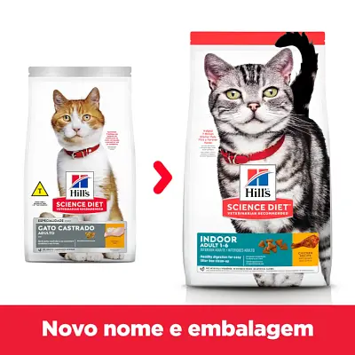 Ração Hills Science Diet Gatos Adultos Indoor 1,59Kg