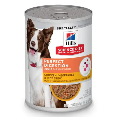 Ração Úmida Hill s Science Diet Digestão Perfeita para Cães Adultos Sabor Frango e Vegetais 363g