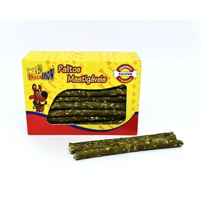 Osso Snack Show Cães Palitos Kr 65 Espinafre com 35 Unidades