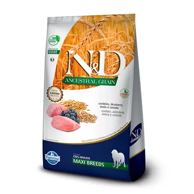 Ração N&D Ancestral Cães Adultos Maxi Cordeiro 10,1kg