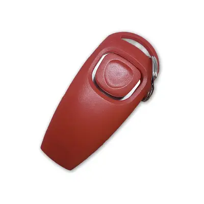 Adestrador Cães Jambo Clicker Vermelho Com Apito