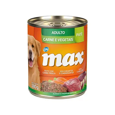 Ração Úmida Total Max Lata Cães Adultos Carne/Veg 280g