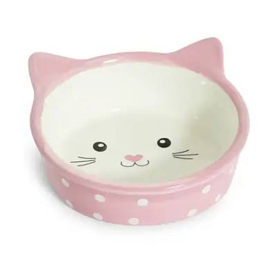 Comedouro Gatos The Pets Porcelana Face Cat Rosa 200ml