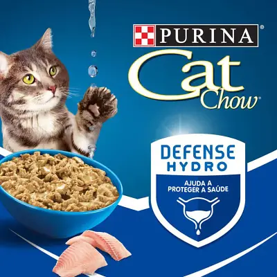 Ração Úmida Nestlé Purina Cat Chow Castrados Peixe ao Molho Sachê 85g