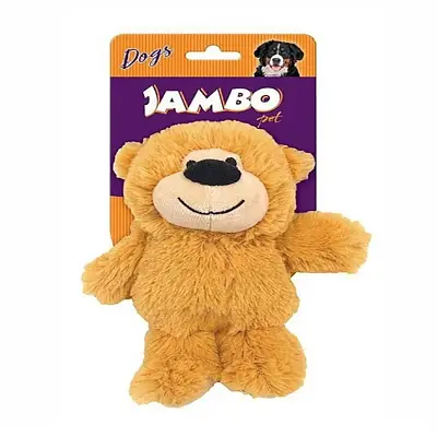 Brinquedo Cães Jambo Mordedor Pelúcia Happy Bear Bege