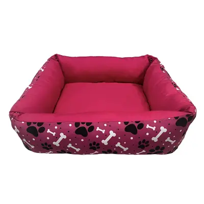 Cama para Cães e Gatos CamaPet Pata Osso Rosa Tamanho G