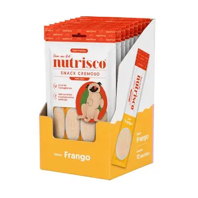 Snack Cremoso para Cães Nutrisco Frango Caixa com 48 Sachês