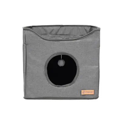 Cabana Dobrável para Gato Mabuu Pet 2 em 1 Cinza
