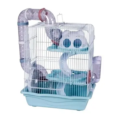 Gaiola Hamster American Pets Labirinto Safari Azul
