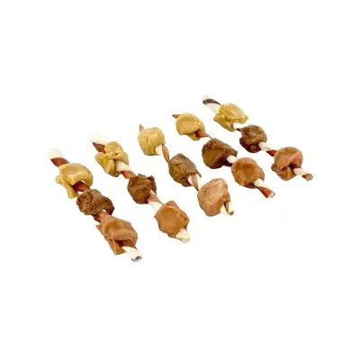Osso Dingo Cães Triple Flavor Kabobs 5 Unidades