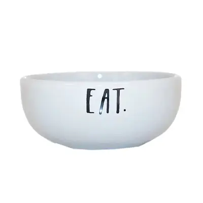 Comedouro Cerâmica Pet Injet Eat Branco Médio