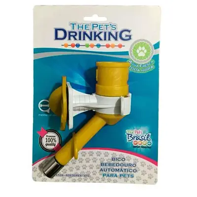 Bico De Bebedouro Automático para Pets The Pets Brasil Amarelo