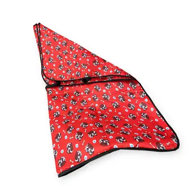 Capa em Nylon Saks Cães e Gatos para Banco Traseiro Vermelho