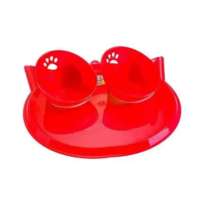 Kit Jogo Americano para Gatos Vermelho Truqys Pets