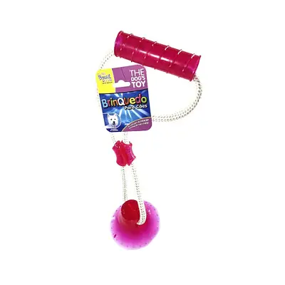 Brinquedo Cães The Pets Mordedor Puxador Com Ventosa Rosa