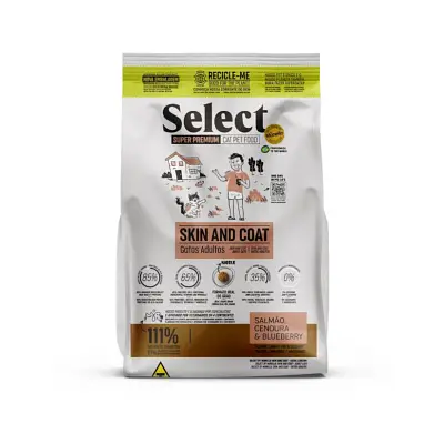 Ração Monello Select Skin and Coat para Gatos Adultos 10,1Kg