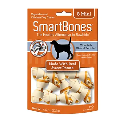 Ossinhos Para Cães Smartbones Sweet Potato Mini 8 Unidades