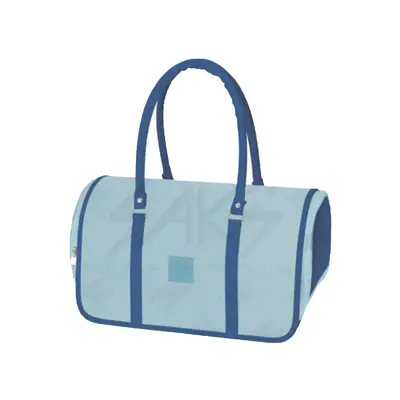 Bolsa de Transporte Saks Cães e Gatos Lateral em Poliester Azul
