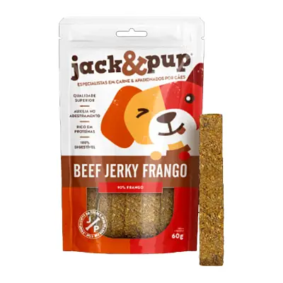 Petisco para Cães Beef Jerk Frango Jack&Pup 60g