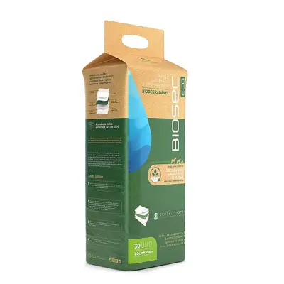 Tapete Higiênico Para Cães Biosec Eco 80x60cm 30 Unidades