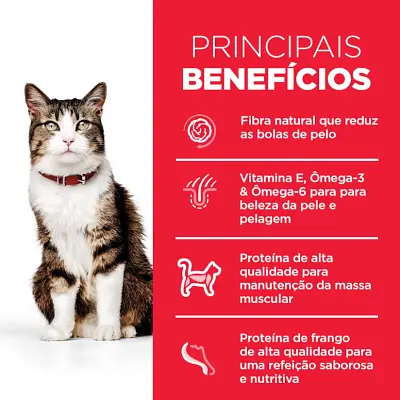 Ração Hill s Science Diet Controle Bolas de Pelo Gatos Adultos 1,59Kg