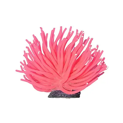 Enfeite Aquário Anêmona Short Soma Rosa 11cm