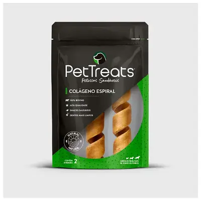 Petisco para Cães Pet Treats Colageno Espiral Pouch 2 Unidades