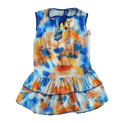 Vestido Pickorruchos Tie Dye Laranja 03