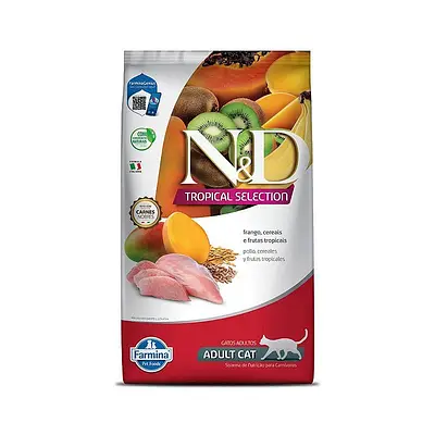 Ração ND Tropical Selection para Gatos Adultos Frango 1,5kg
