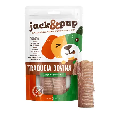 Petisco para Cães Traqueia Bovina Jack&Pup 2 Unidades
