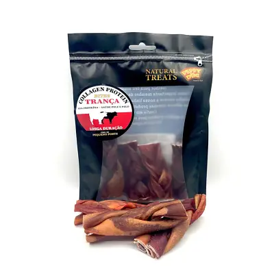 Petisco Collagen Protein Bites Trança Peppy Dog Natural para Cães