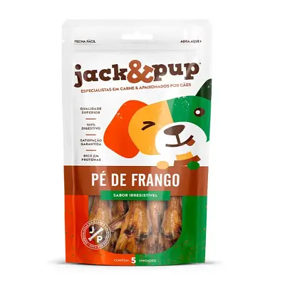 Petisco para Cães Pé De Frango Desidratado Jack&Pup 5 Unidades