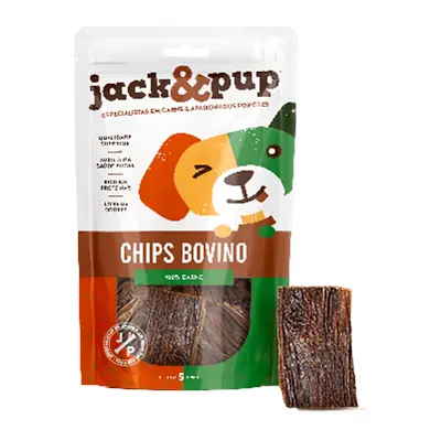 Petisco para Cães Chips Bovinos Jack&Pup 5 Unidades