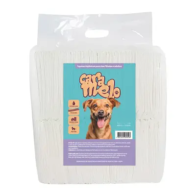 Tapete Higiênico Caramelo 60x55cm para Cães 100 Unidades